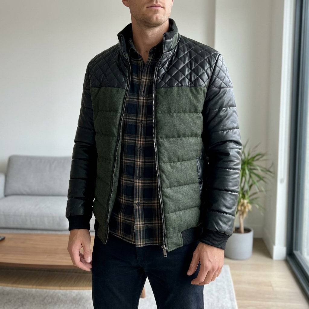 Héctor Men’s Puffer Jacket – Warmth Quilted Coat