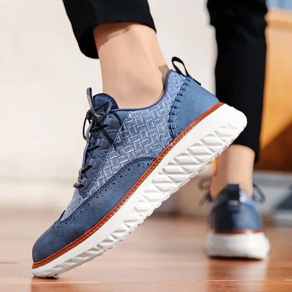 Oslo Men’s Trainers – Genuine Leather with Breathable Lightweight Comfort