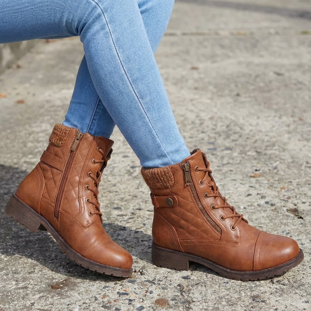 Harriet Women’s Leather Zipped Ankle Boots
