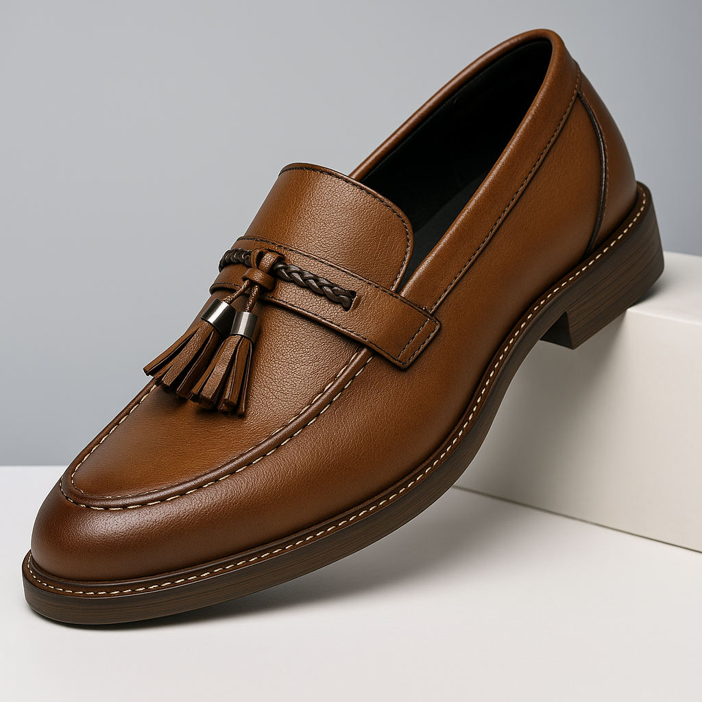 Paolo Men’s Loafers – Tassel Detail Leather Loafers