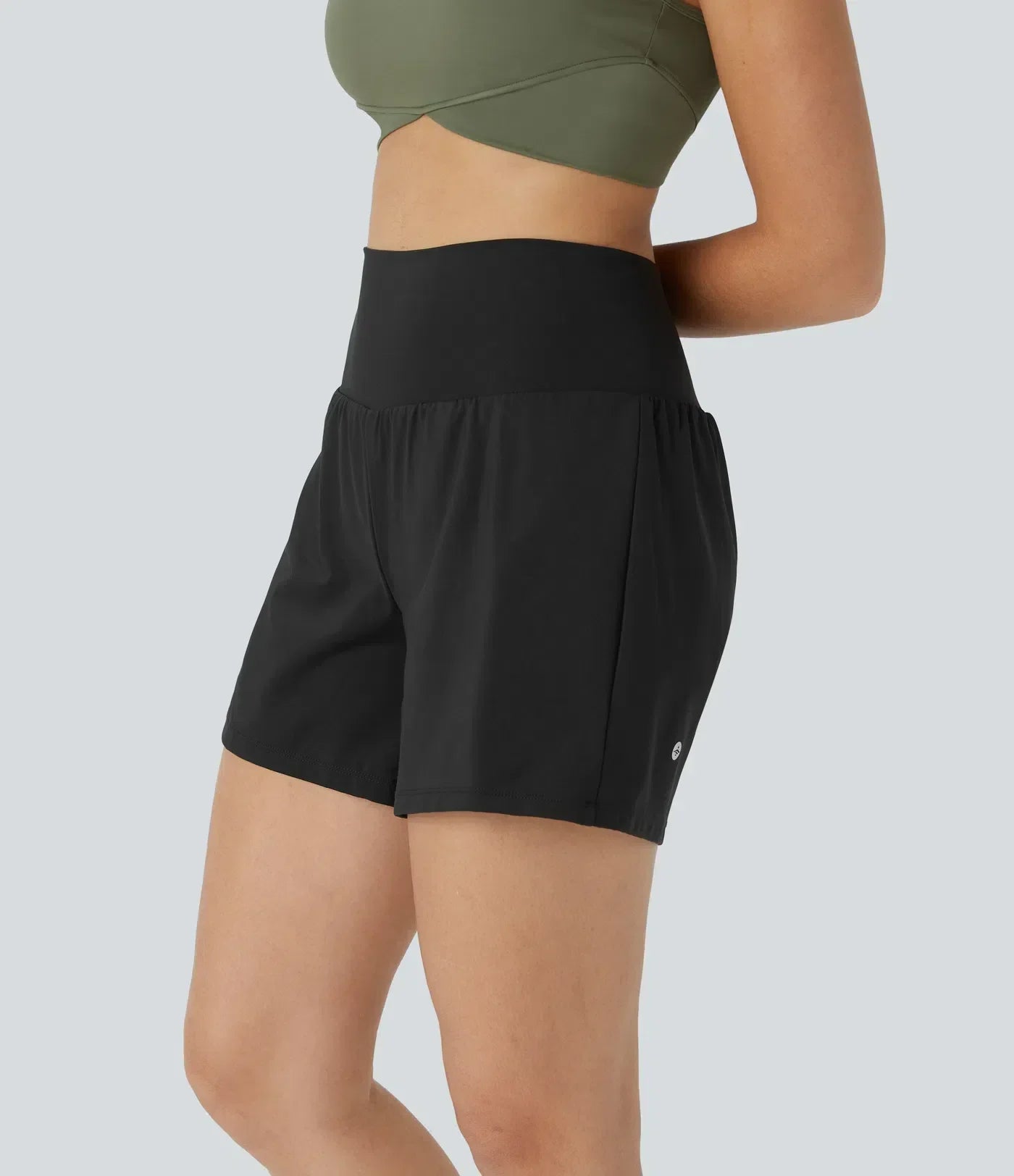Aria Performance High Waist Yoga Shorts – Double Layer Pocket Active Fit