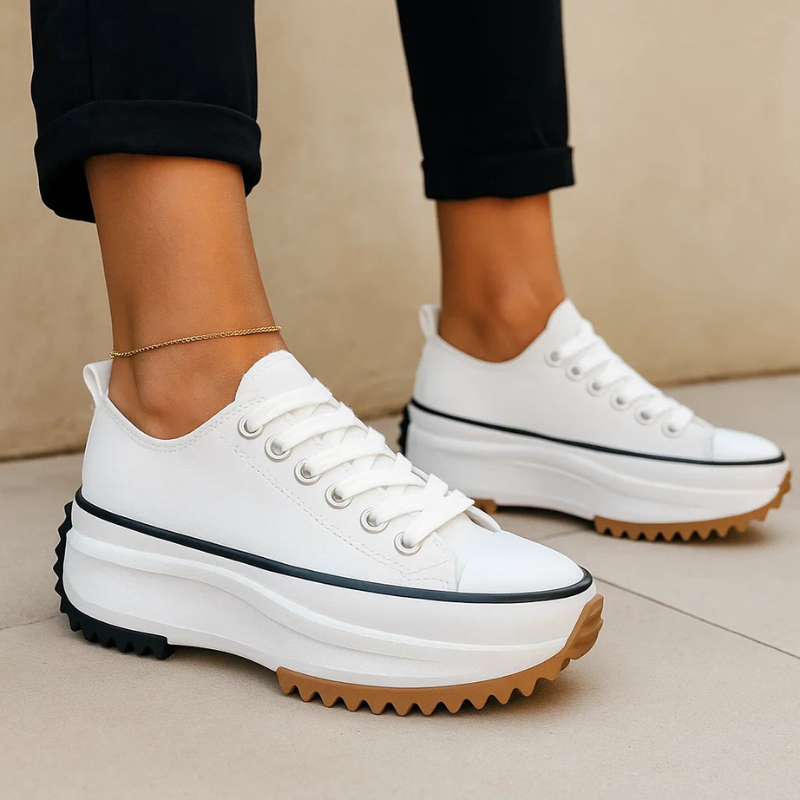 Aria Women's Shoes – Retro Style Leather Platform Shoes