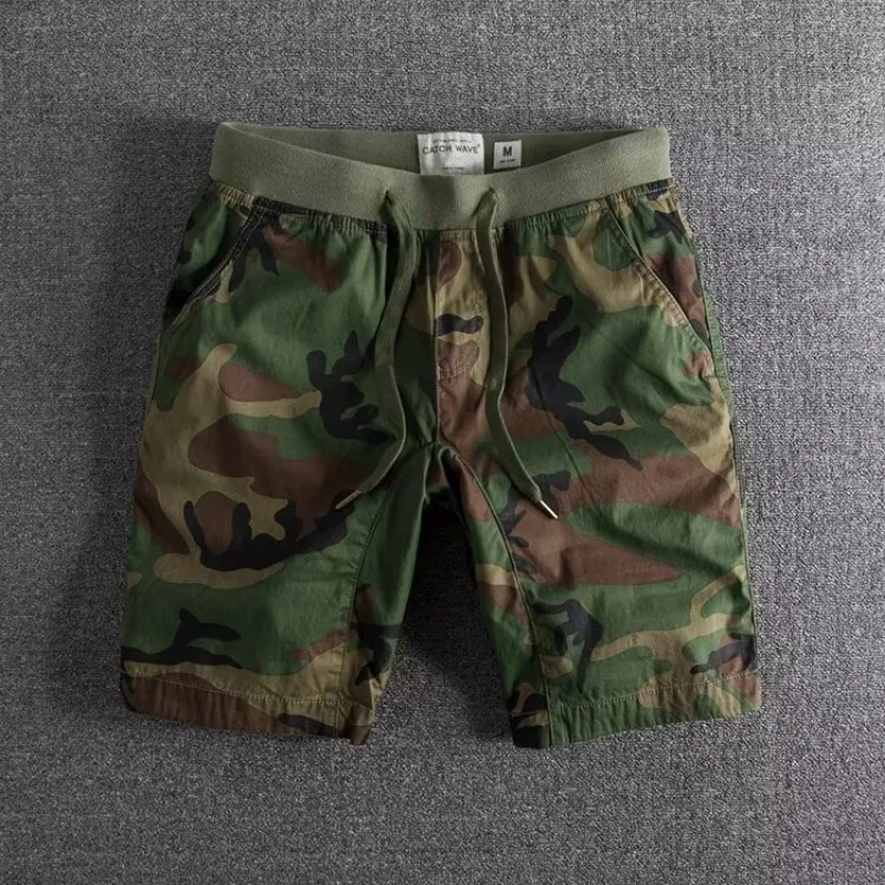 Leonardo Cotton Blend Camo Shorts – Stretch Fit Breathable Athletic Shorts
