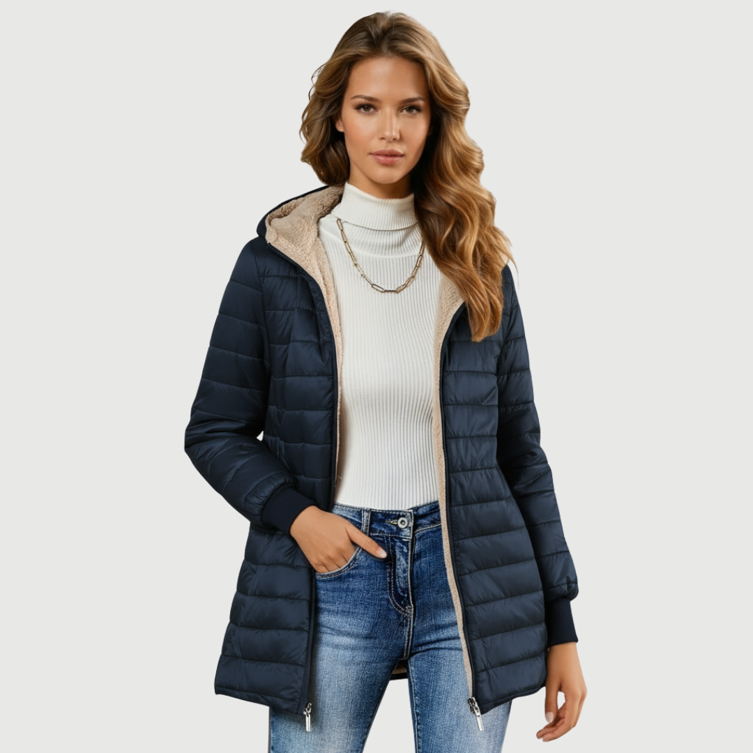 Paloma Women’s Waterproof Coat – Long Quilted Winter Jacket