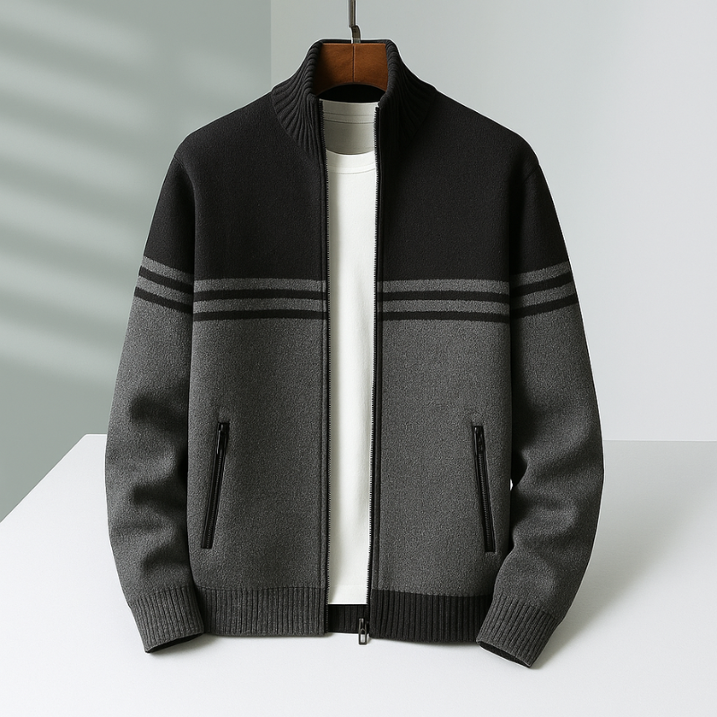 Gregor Men’s Cotton Jacket – Soft Knit Zip Up Jacket