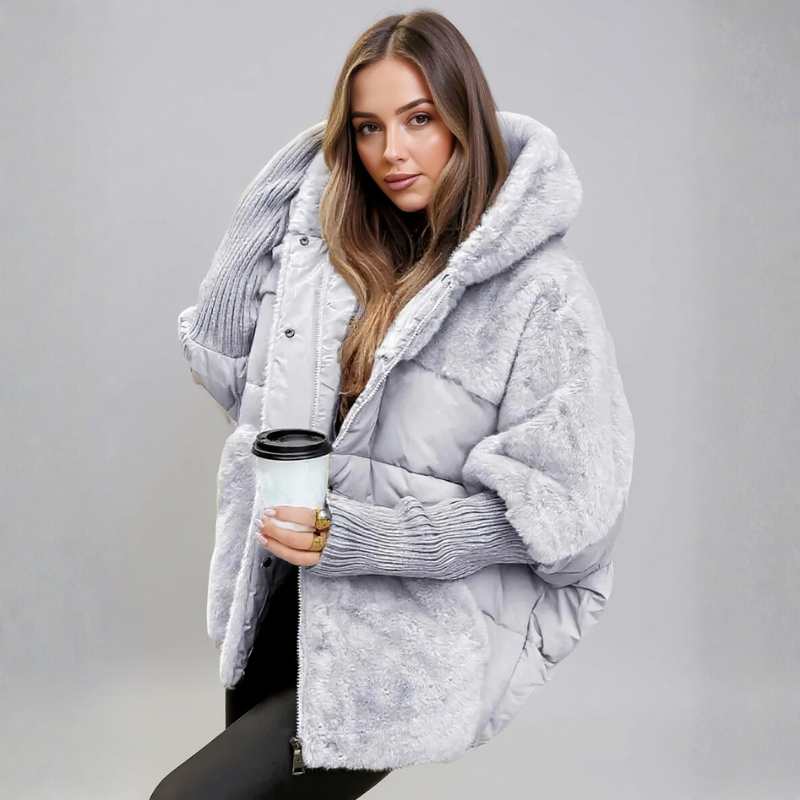 sabrina Women’s Cotton Parka – Faux Fur Trim & Lightweight Insulated Design
