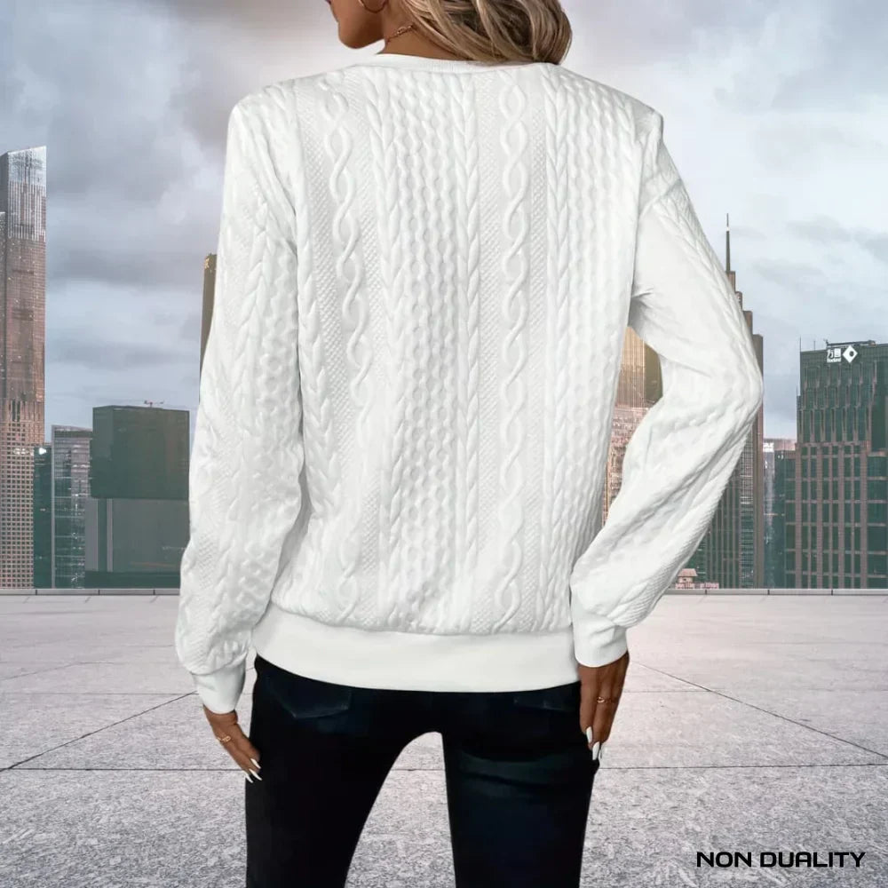 Kylie Women's Half Zip Sweater – Half Zip Knit Pullover with Relaxed Fit