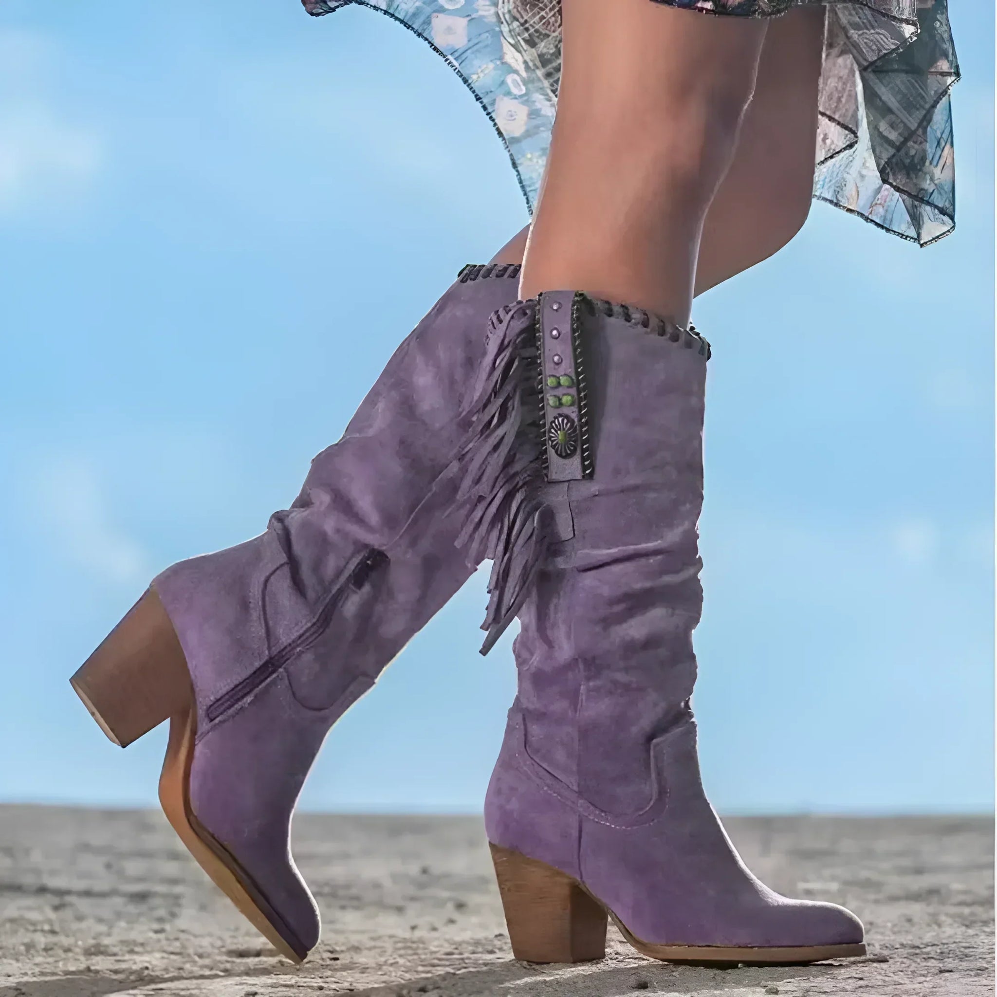 Premium Suede Cowboy Boots - Pointed Toe