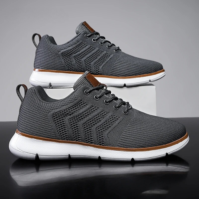 Aldrino Men’s Trainers – Breathable Lightweight Knit Men's Shoes with Cushioned Sole