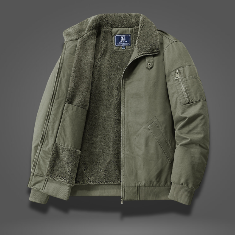 Emilio Men’s Bomber Jacket – Soft Fleece Lined Casual Winter Coat