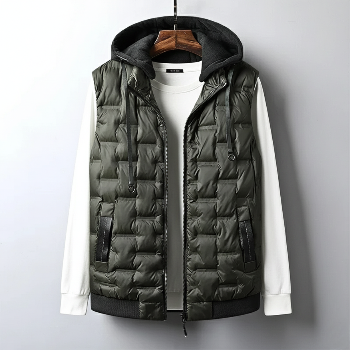 Carlo Men’s Hooded Puffer Vest – Lightweight Poly-Fill Insulation
