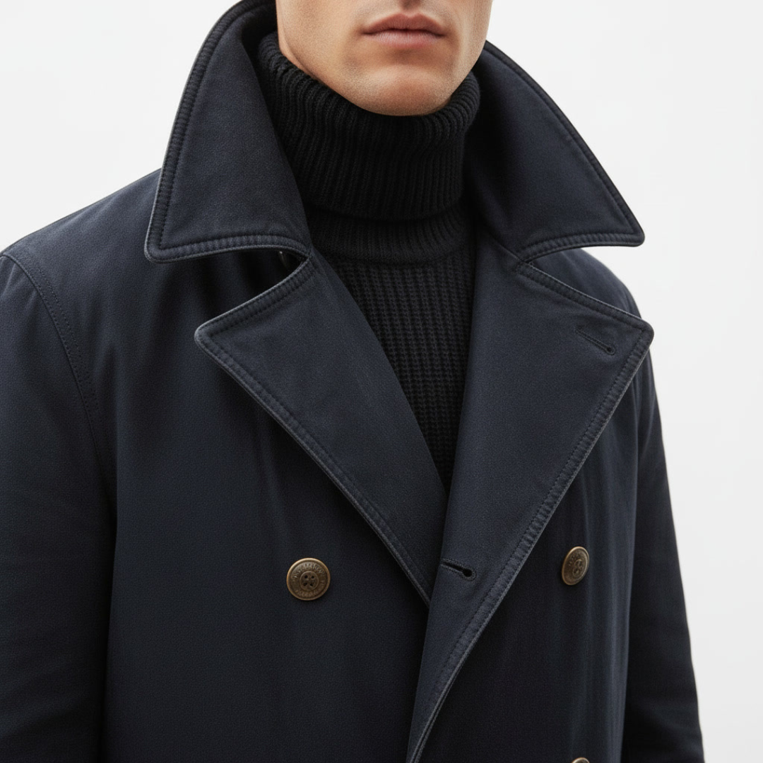 Skylar Men’s Double-Breasted Jacket – Relaxed Stretchy Italian Tailoring