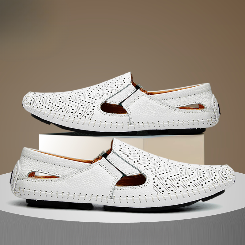Ramil Italian Leather Sandals – Cushioned Breathable Casual Summer Footwear