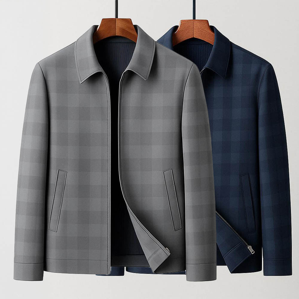 Roberto Men’s Tailored Checked Jacket – Men’s Blazer for Transitional Weather