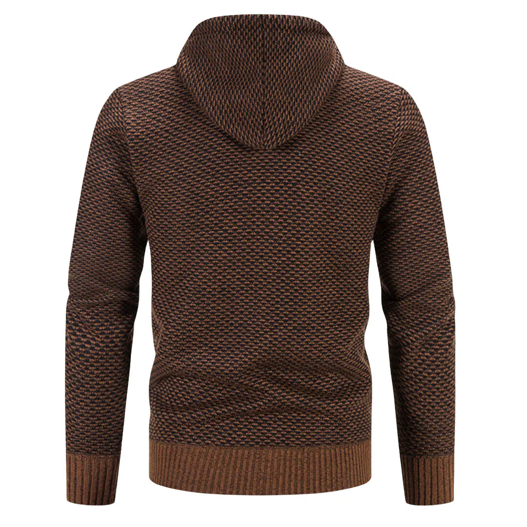 Fred Men’s Knit Hoodie – Soft Brushed Cotton Knit Sweater
