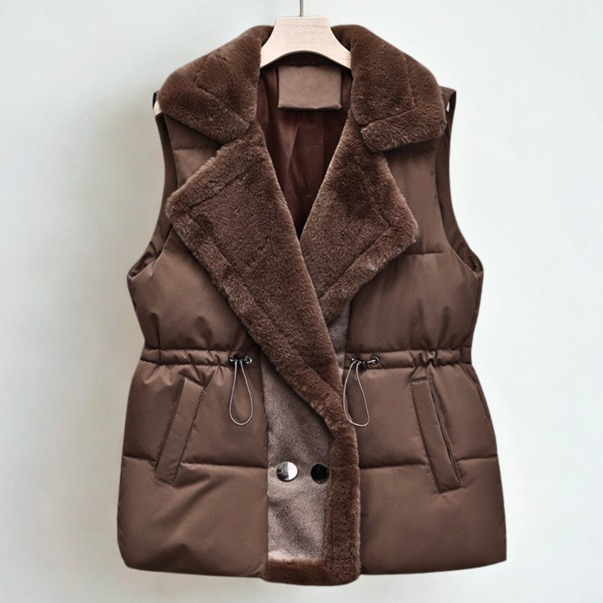 Lucia Women’s Fleece Vest – Plush Sherpa Collar & Adjustable Fit