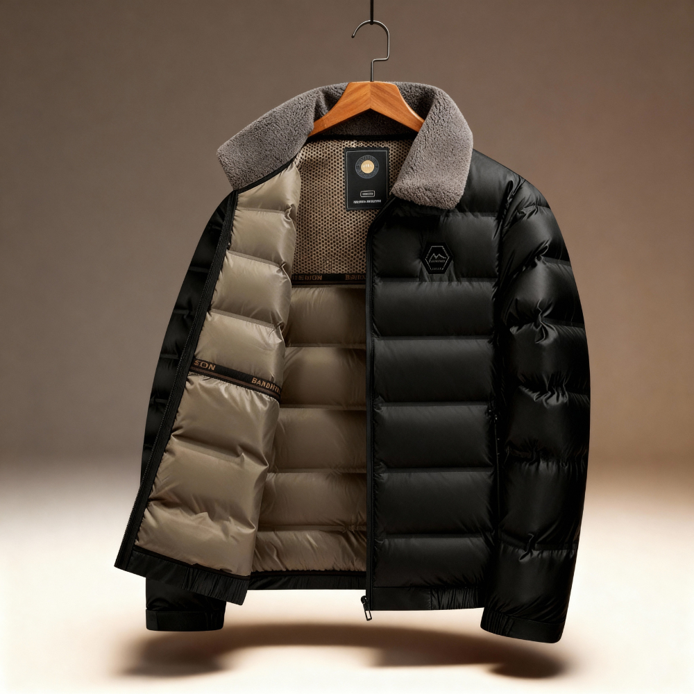 Bennett Men’s Down Puffer Jacket – Insulated Winter Coat with Quilted Shell
