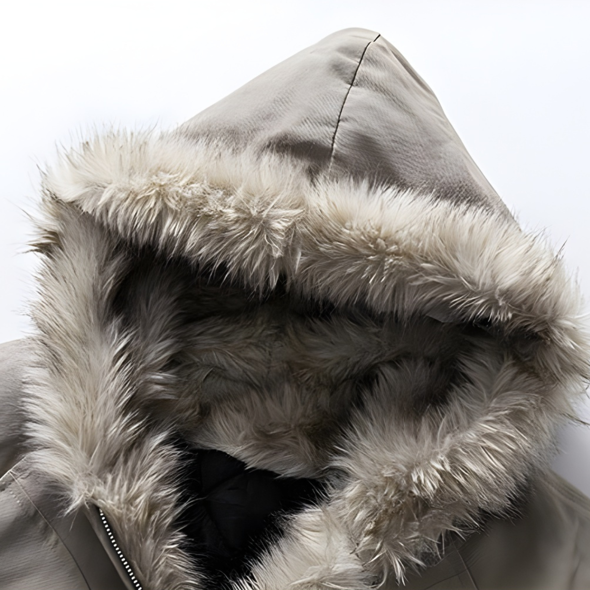 Newton Men’s Quilted Fur-Lined Hoodie – Soft Insulated Hooded Jacket