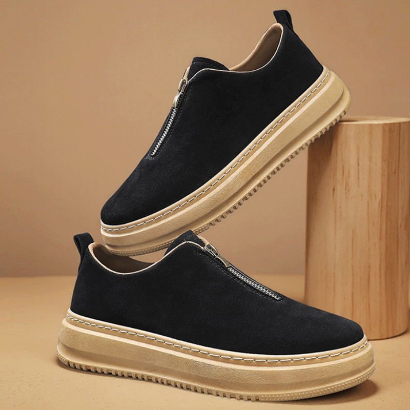 Sven Men’s Shoes – Zip Front Suede Casual Shoes
