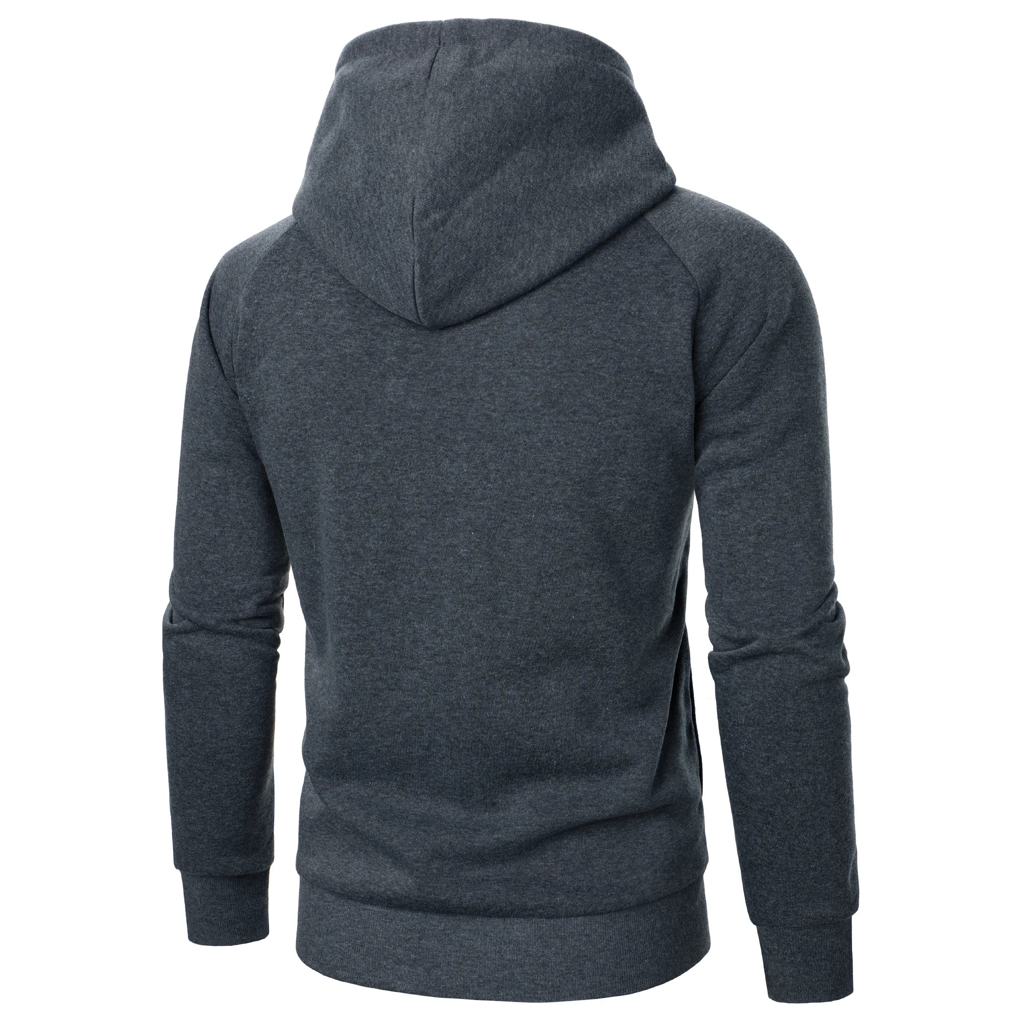 Brion Men’s Zip Up Hoodie – Asymmetric Crossover Fleece Hoodie