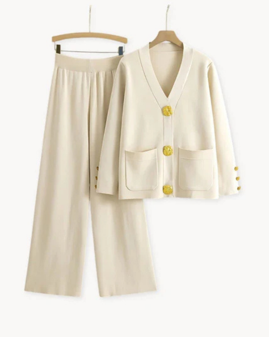 Celeste Knit Lounge Set – Soft Ribbed Texture & Relaxed Fit for Cold Days