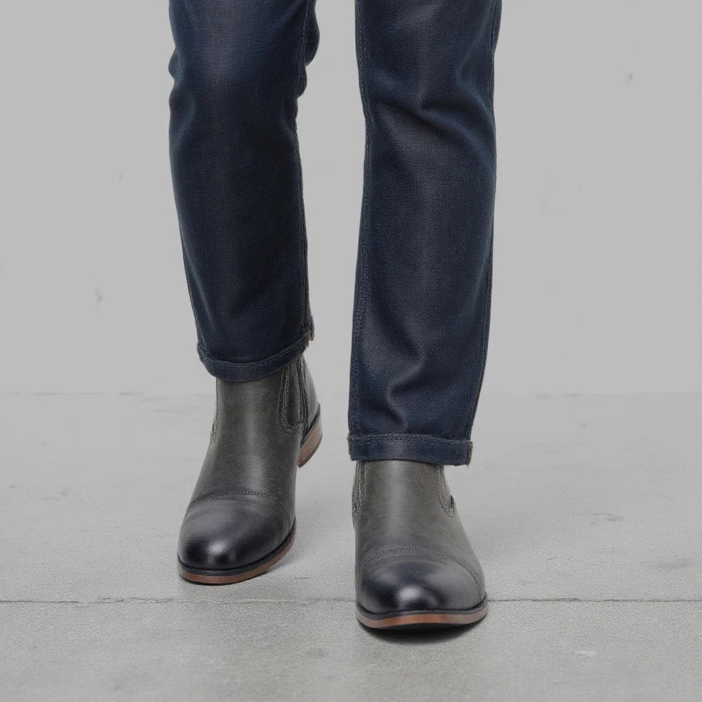 Marriot Men’s Chelsea Boots – Leather Chelsea Boots with Side Zip