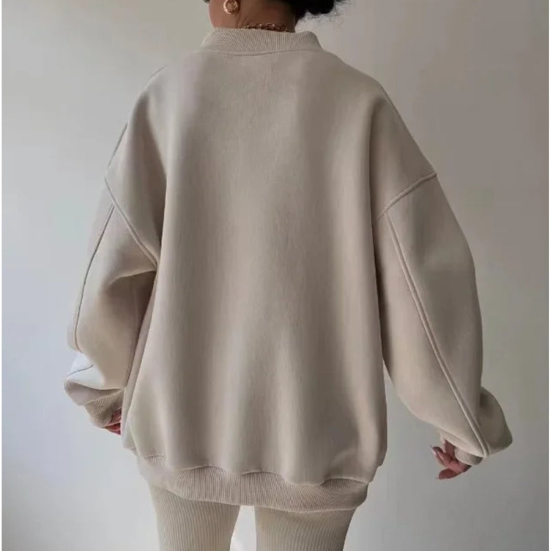 Charlene Women's Oversized Pullover – Soft Knit Jumper with Relaxed Fit