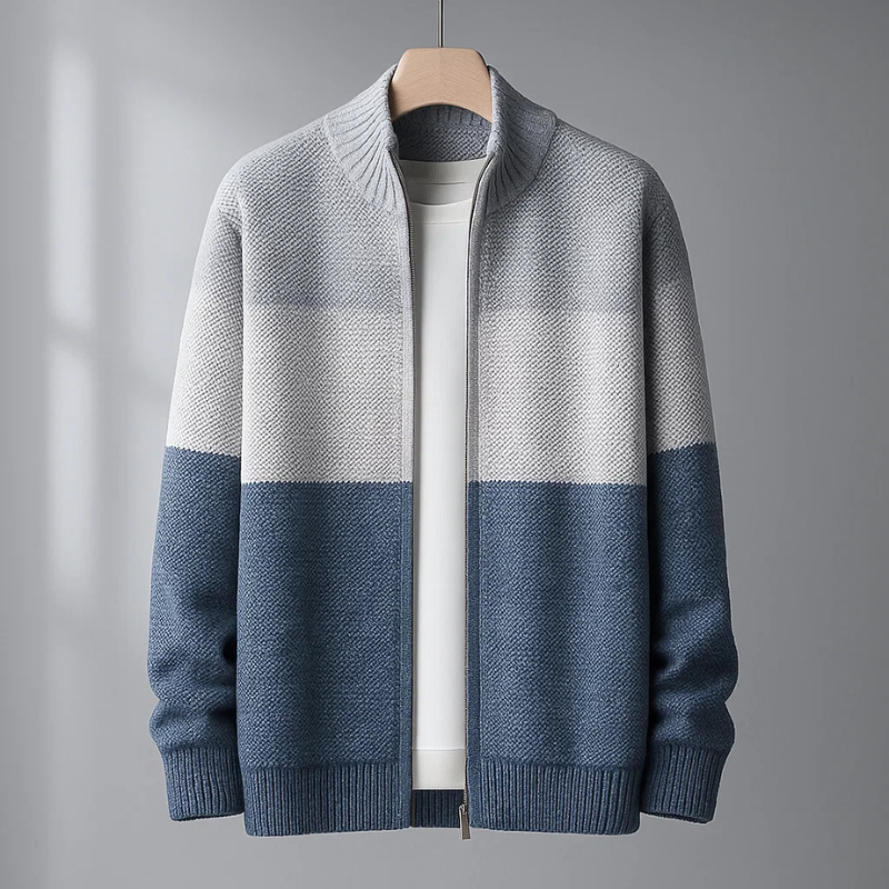 Franco Men’s Jacket – Soft Cotton Fleece-Lined Full-Zip Jacket
