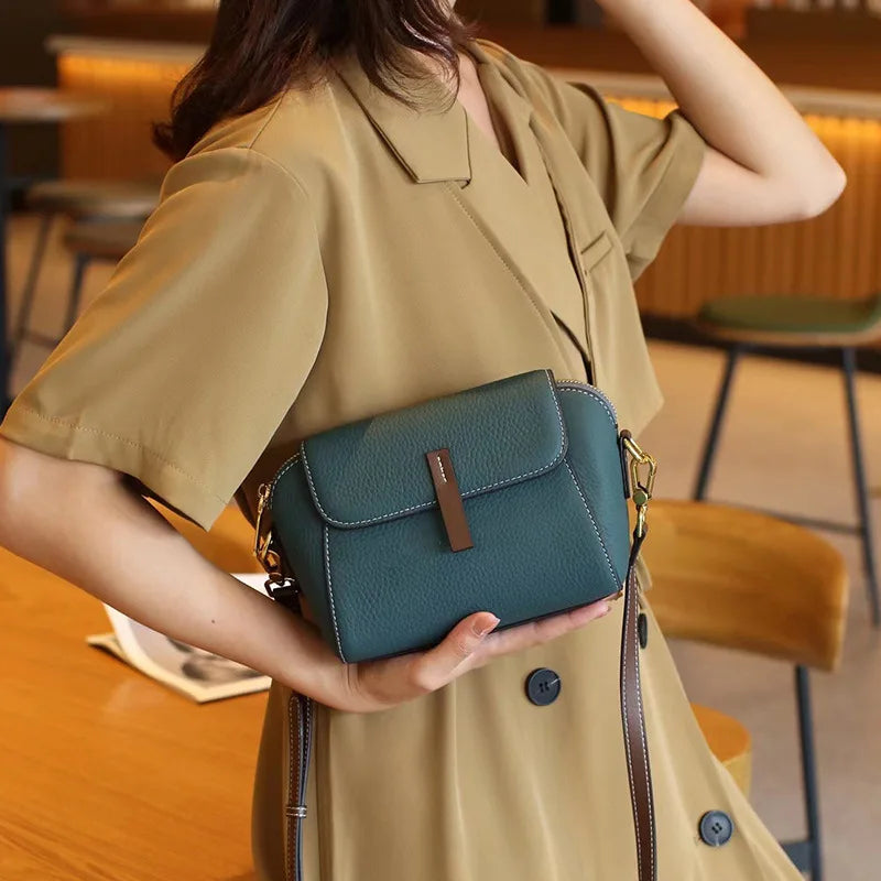 Giorgia Women's Mini Crossbody Bag – Pebbled Vegan Leather Compact Handbag