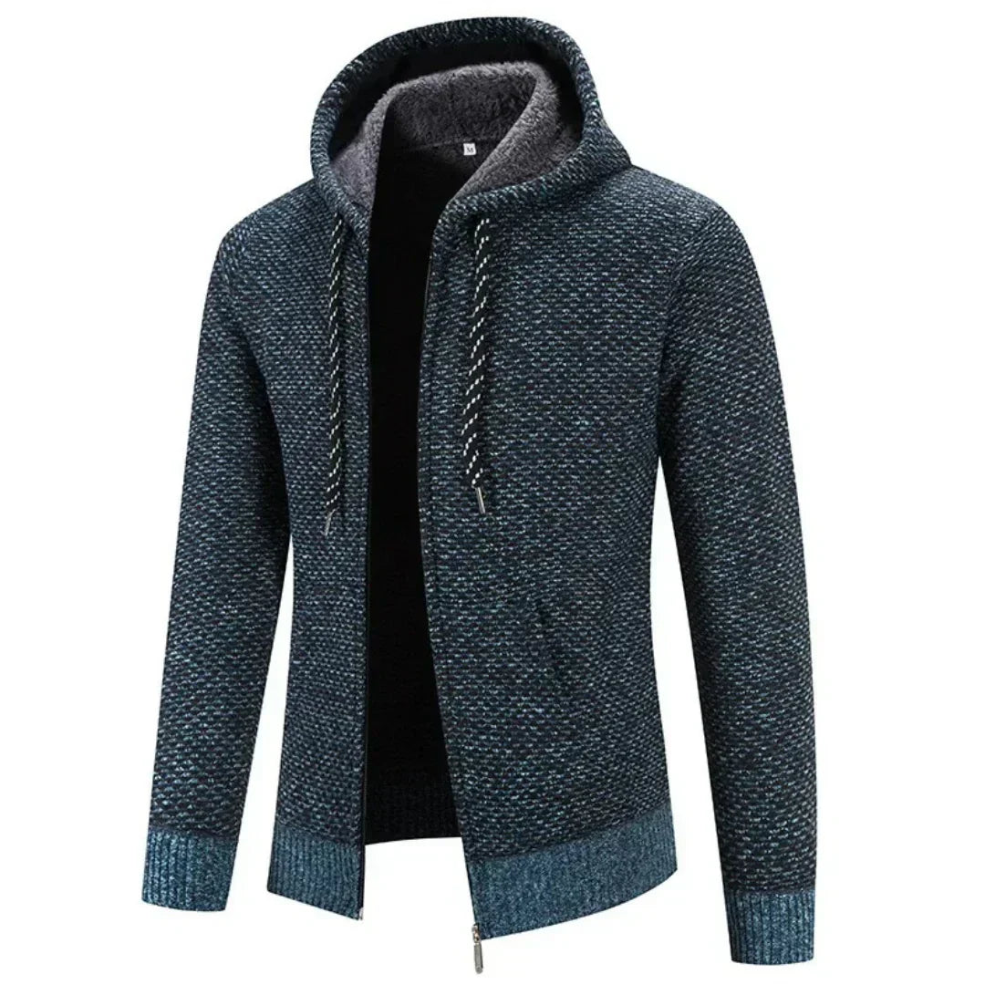 Fred Men’s Knit Hoodie – Soft Brushed Cotton Knit Sweater