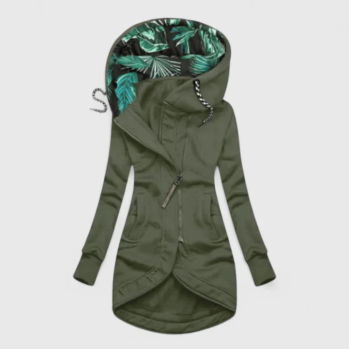 Silvia Women’s Hooded Jacket – Water-Repellent Outerwear