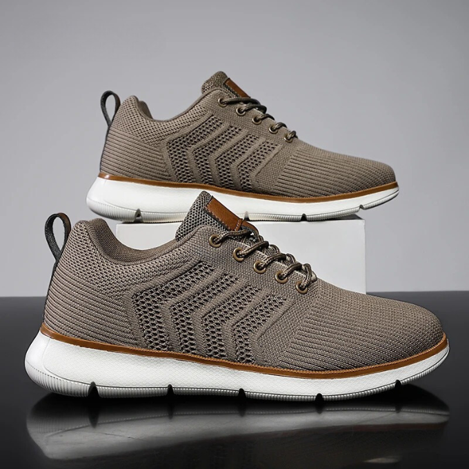 Aldrino Men’s Trainers – Breathable Lightweight Knit Men's Shoes with Cushioned Sole