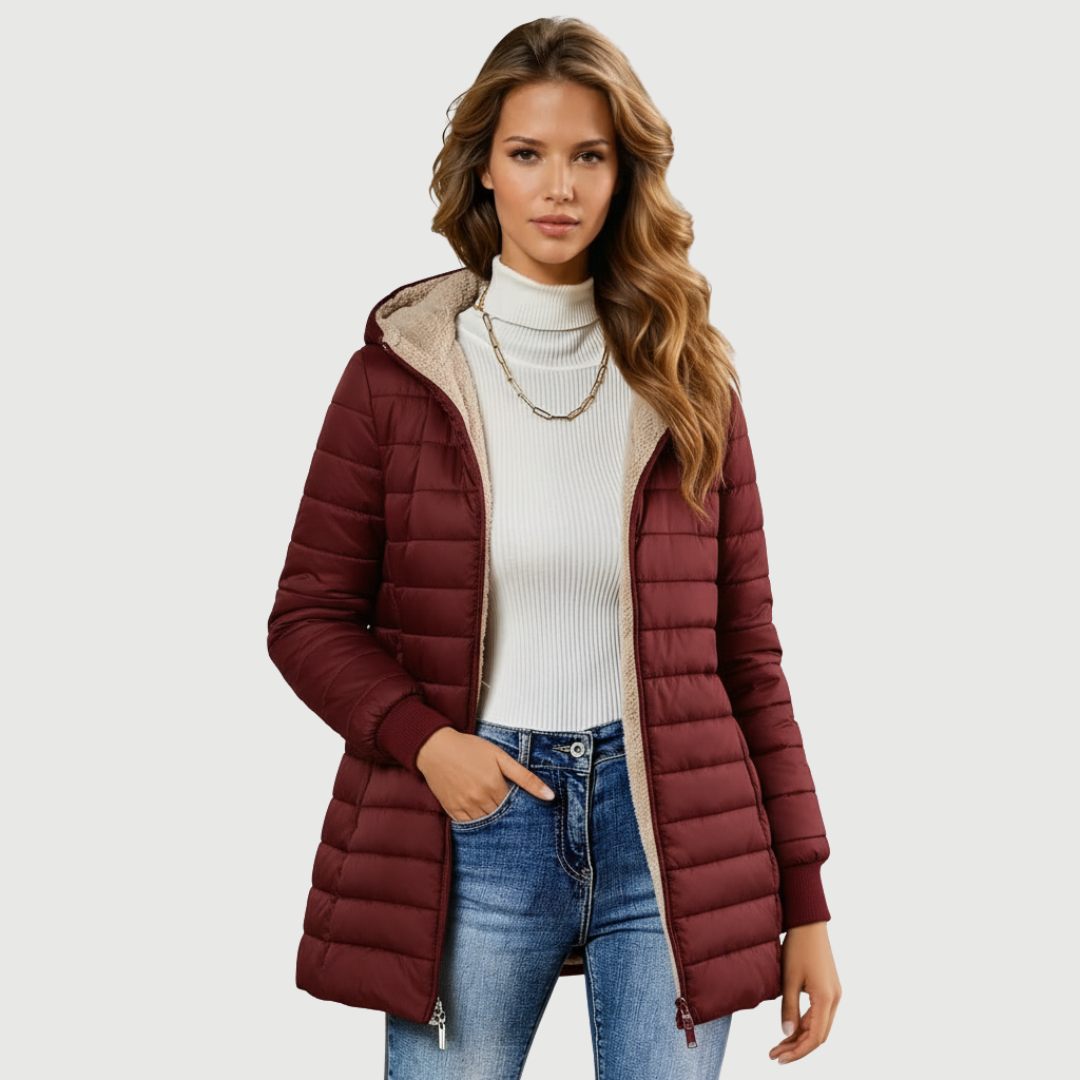 Paloma Women’s Waterproof Coat – Long Quilted Winter Jacket
