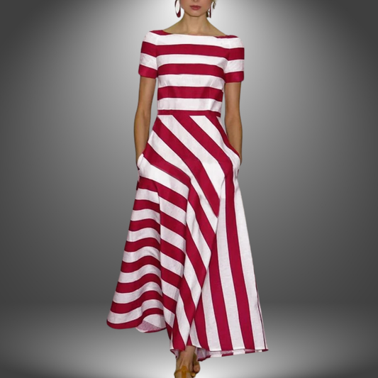 Isla Maxi Dress – Lightweight Striped Fabric with Flowy Fit for Summer
