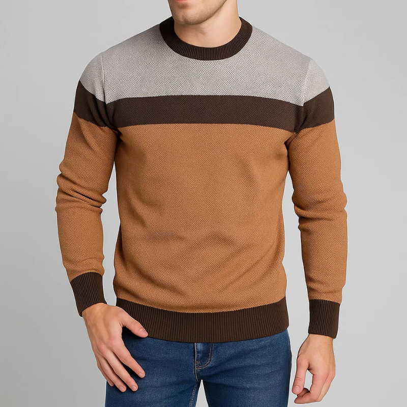 Eduardo Men’s Cotton Sweater – Soft Knit Crew Neck Jumper