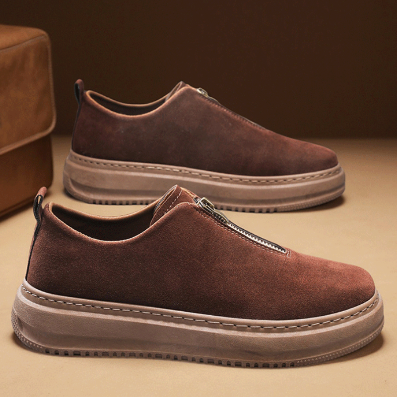 Sven Men’s Shoes – Zip Front Suede Casual Shoes