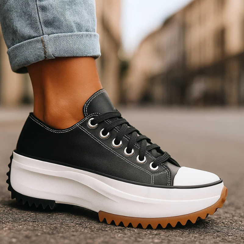 Aria Women's Shoes – Retro Style Leather Platform Shoes