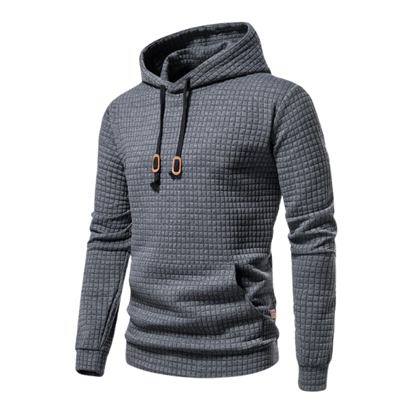 Samuel Men’s Hooded Pullover – Textured Knit Hoodie Sweater