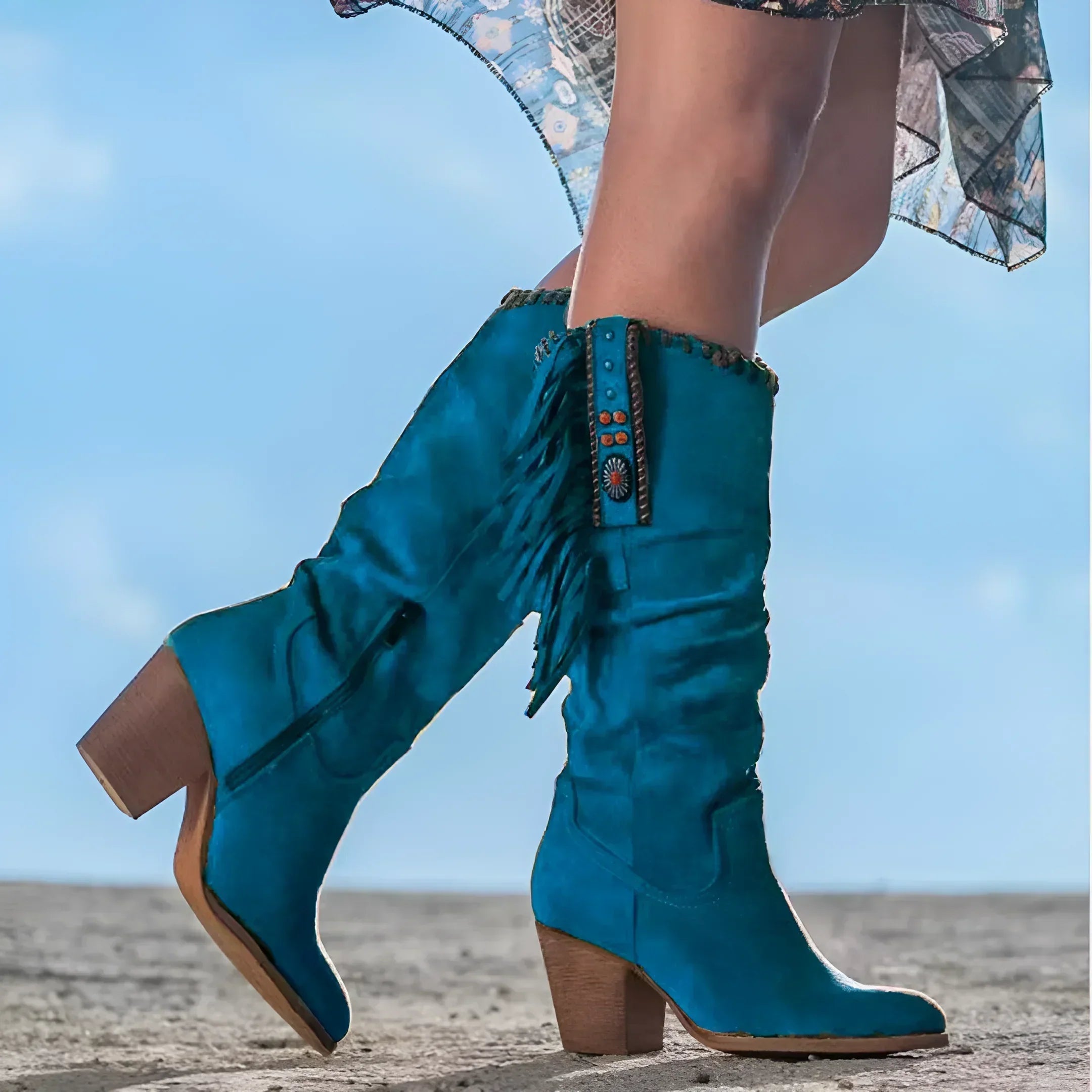 Premium Suede Cowboy Boots - Pointed Toe