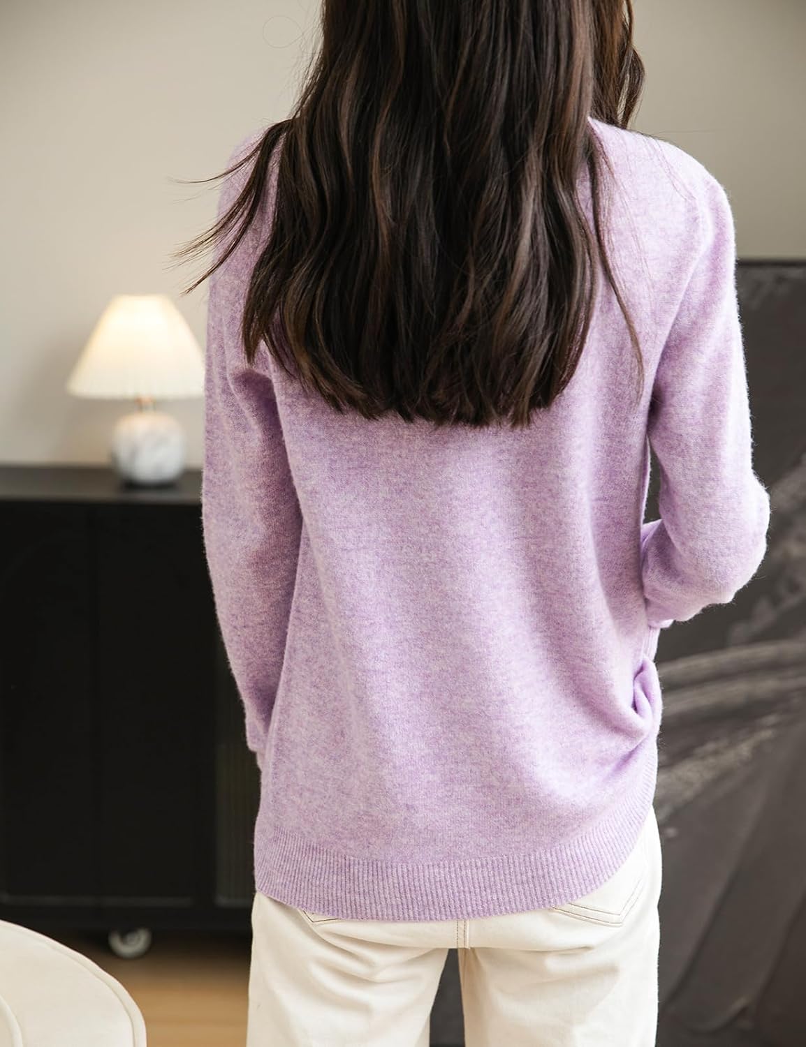 Elara Women’s Turtleneck Sweater – Merino Wool Seamless Knit Jumper