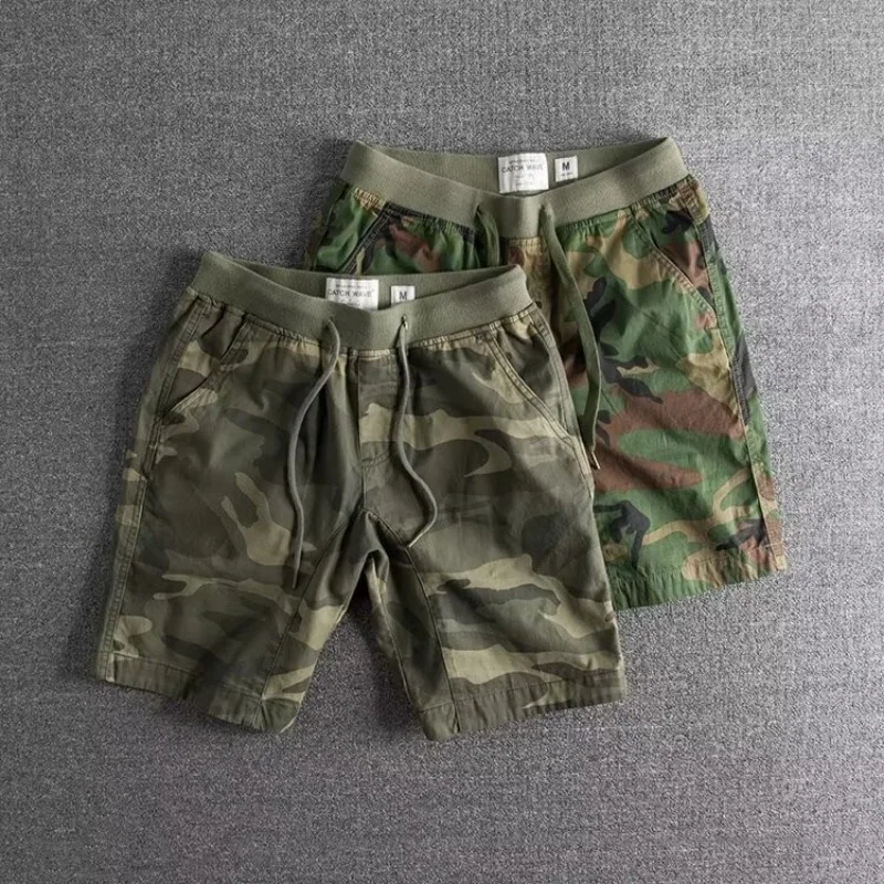 Leonardo Cotton Blend Camo Shorts – Stretch Fit Breathable Athletic Shorts