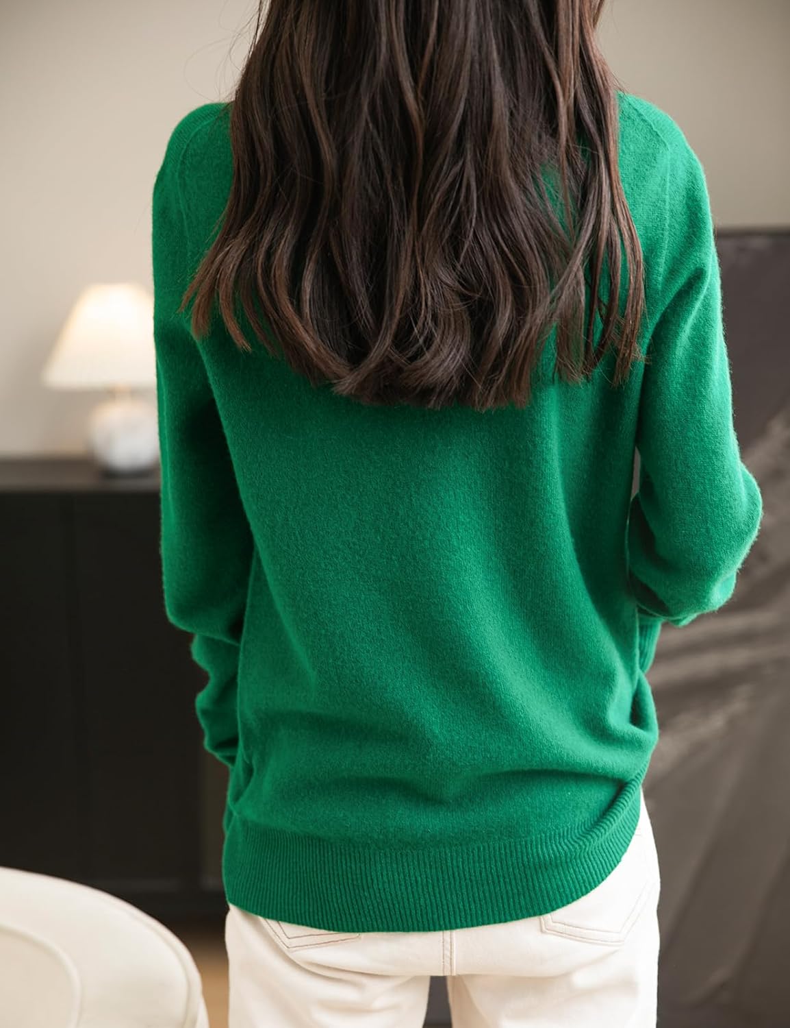 Elara Women’s Turtleneck Sweater – Merino Wool Seamless Knit Jumper