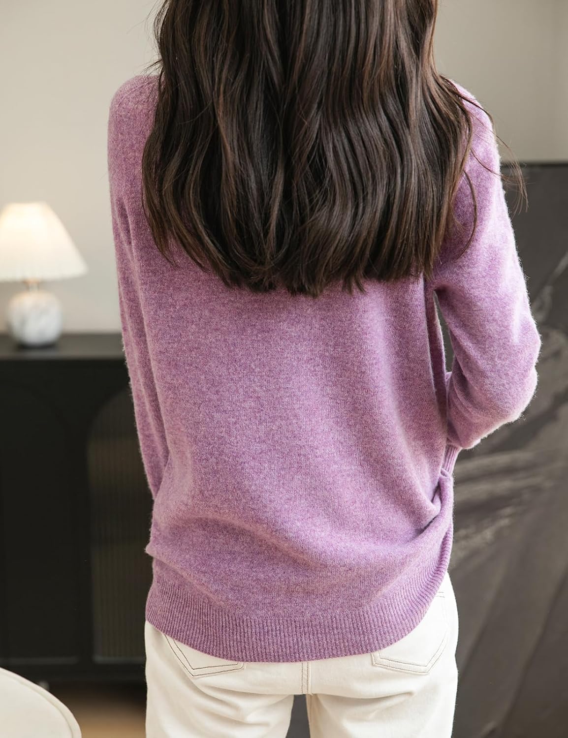 Elara Women’s Turtleneck Sweater – Merino Wool Seamless Knit Jumper