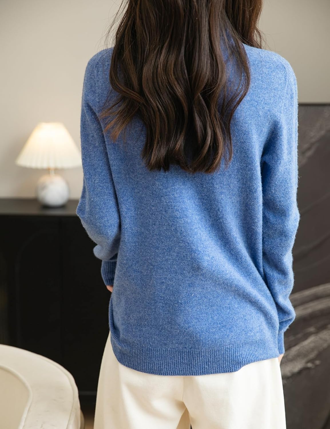 Elara Women’s Turtleneck Sweater – Merino Wool Seamless Knit Jumper