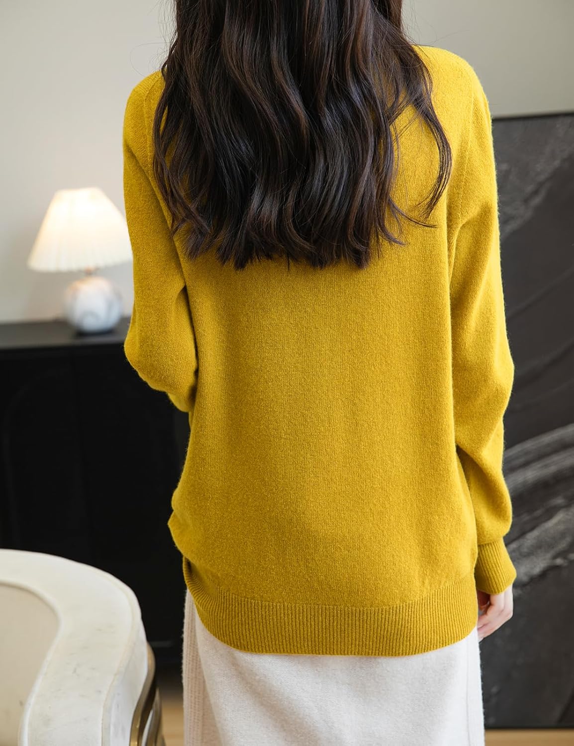 Elara Women’s Turtleneck Sweater – Merino Wool Seamless Knit Jumper