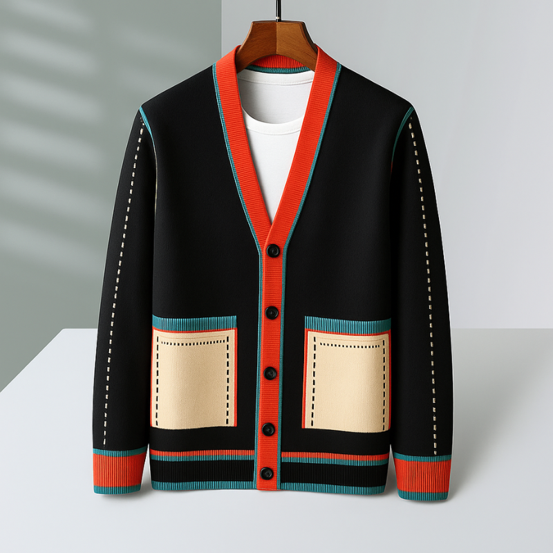 Axel Men's Wool Cardigan – Soft-Touch Button-Up Sweater for Men