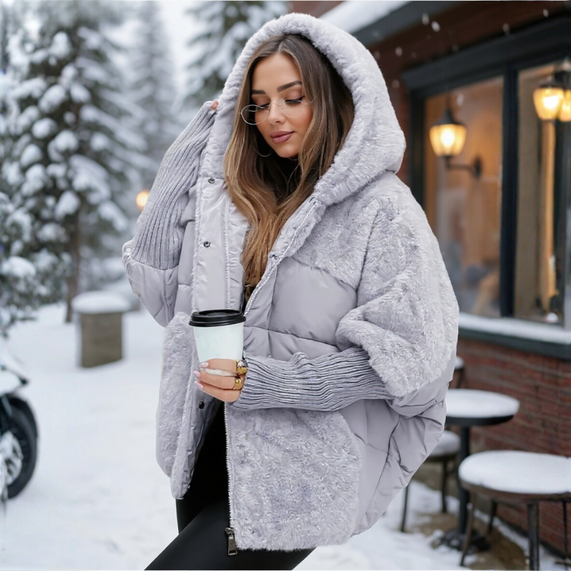 sabrina Women’s Cotton Parka – Faux Fur Trim & Lightweight Insulated Design