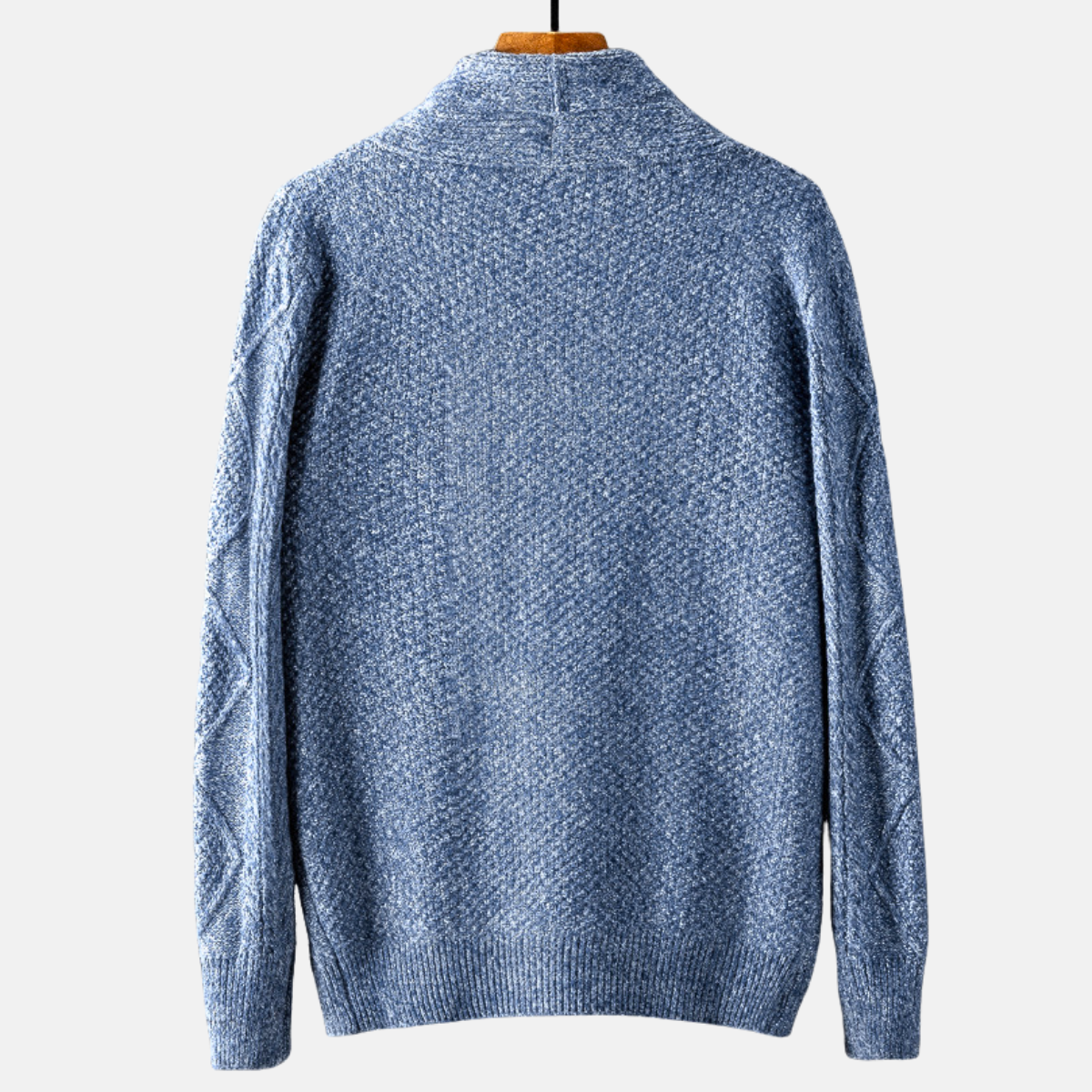 Milano Men’s Knit Cardigan – Chenille Cable Knit Sweater with Dual Pockets