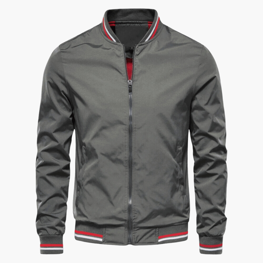 Efren Men’s Casual Jacket – Lightweight Zip-Up with Ribbed Trim