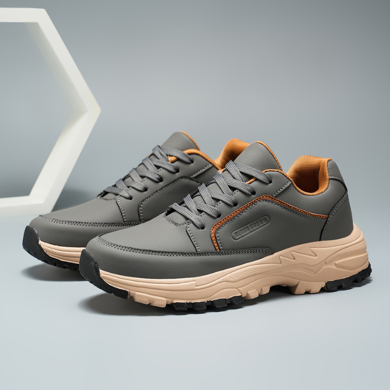 Archie Men’s Leather Trainers – Cushioned Everyday Shoes